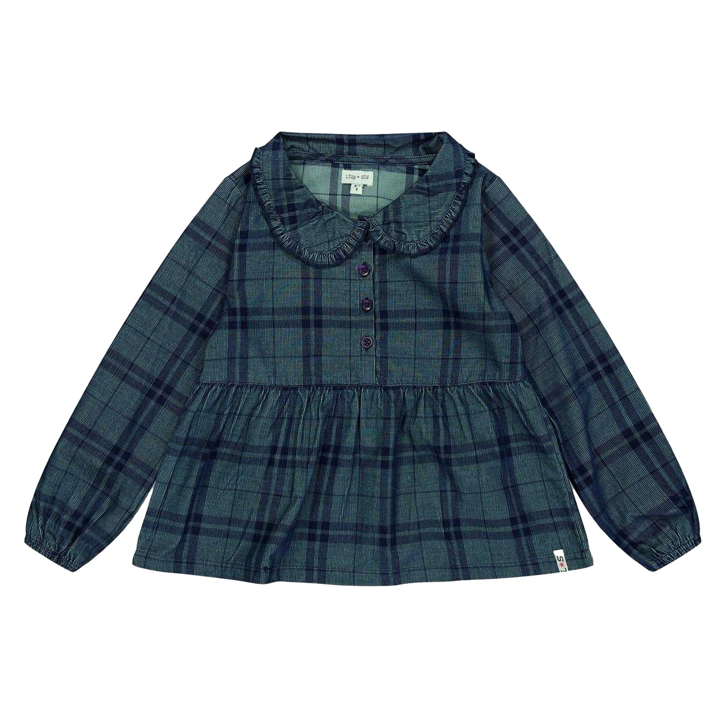 Multicoloured - Front - Lilly & Sid Childrens-Kids Checked Regular Blouse