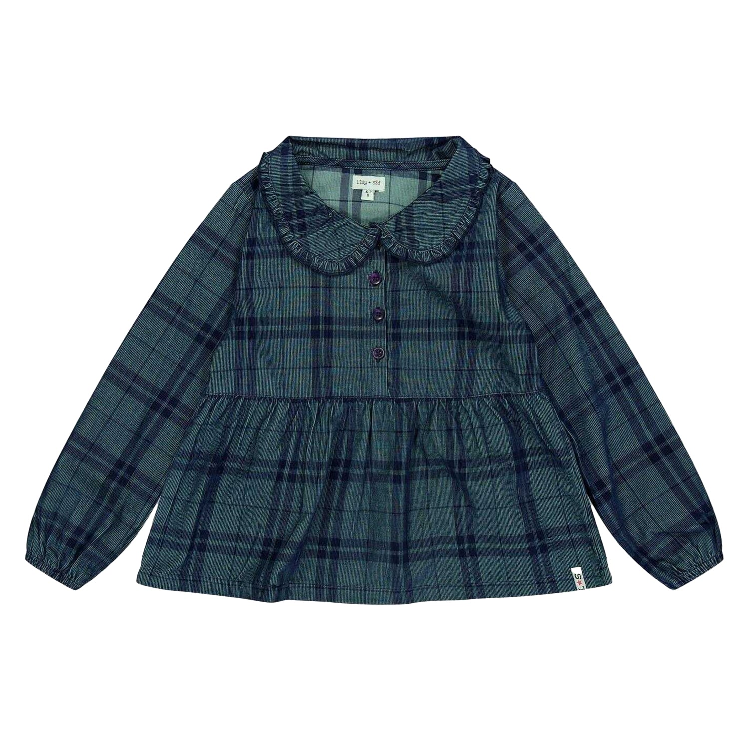 Multicoloured - Front - Lilly & Sid Childrens-Kids Checked Regular Blouse