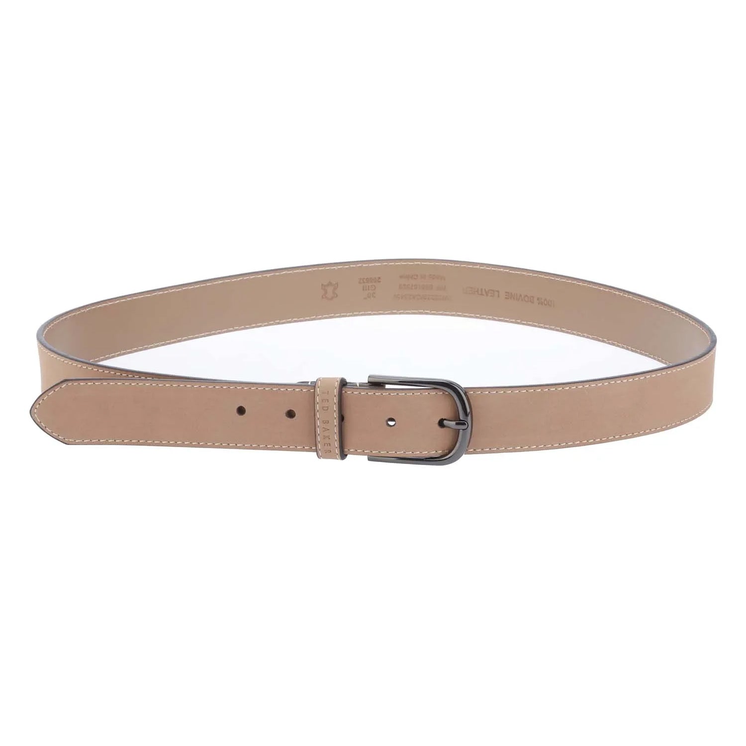 Brown - Front - Ted Baker Grisham Leather Belt