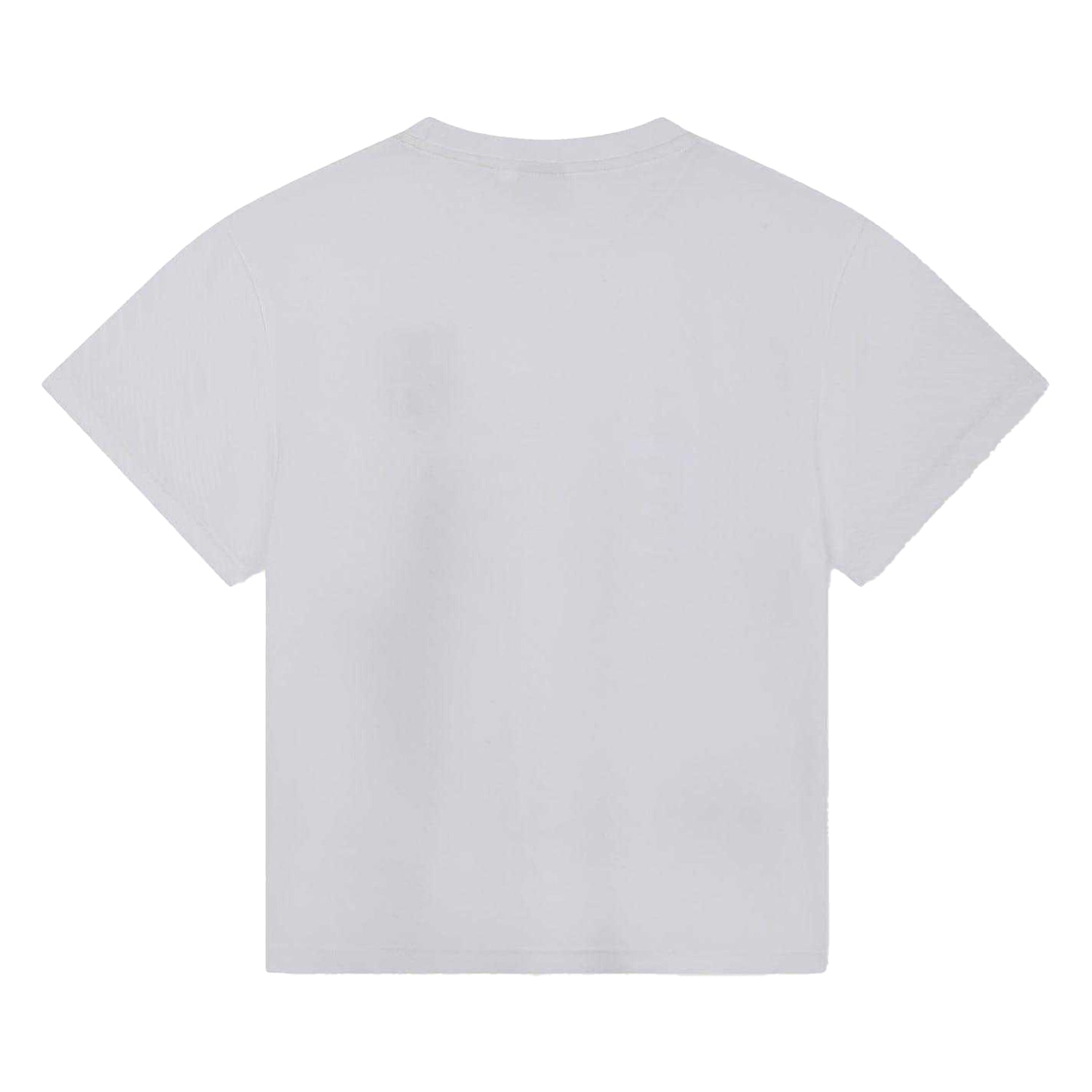 White - Back - Boss Childrens-Kids Globe Crew Neck Regular T-Shirt