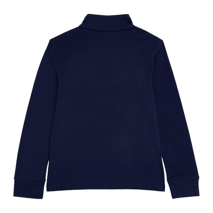 Navy - Back - Ralph Lauren Childrens-Kids Funnel Neck Regular Sweater Top