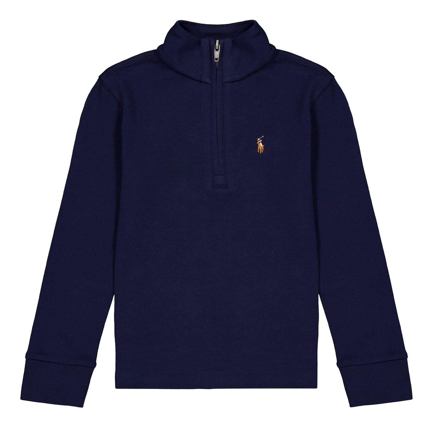 Navy - Front - Ralph Lauren Childrens-Kids Funnel Neck Regular Sweater Top