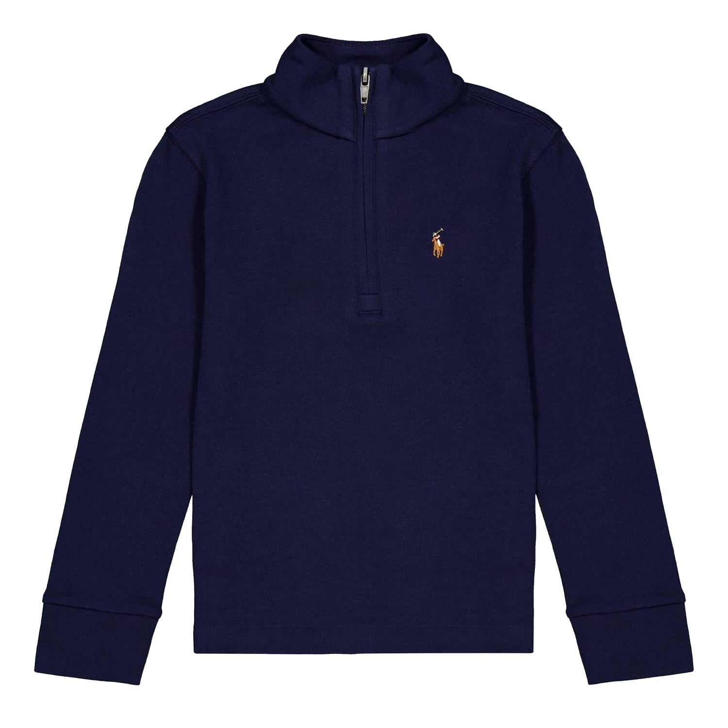 Navy - Front - Ralph Lauren Childrens-Kids Funnel Neck Regular Sweater Top