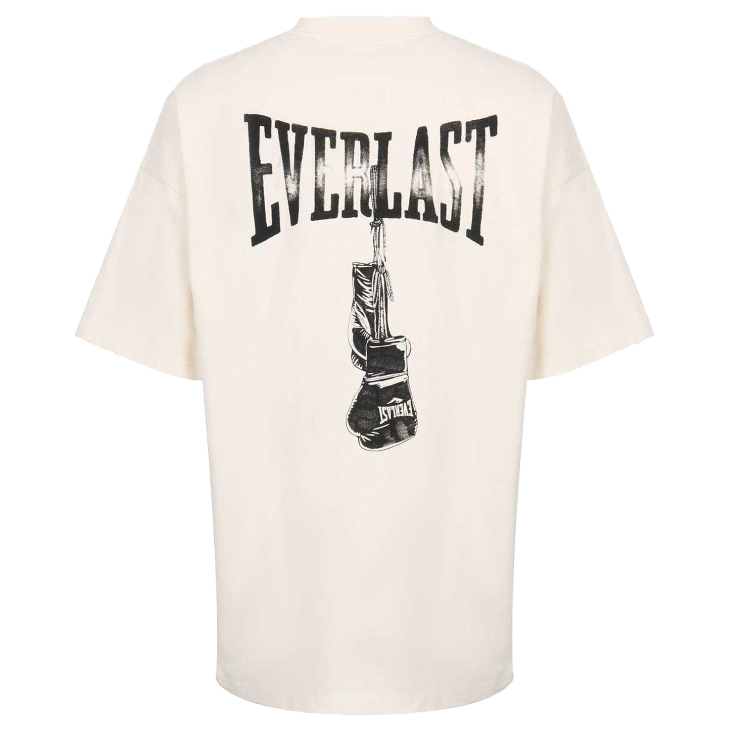 White - Back - Everlast Mens Boxing Gloves Cotton Relaxed Fit T-Shirt