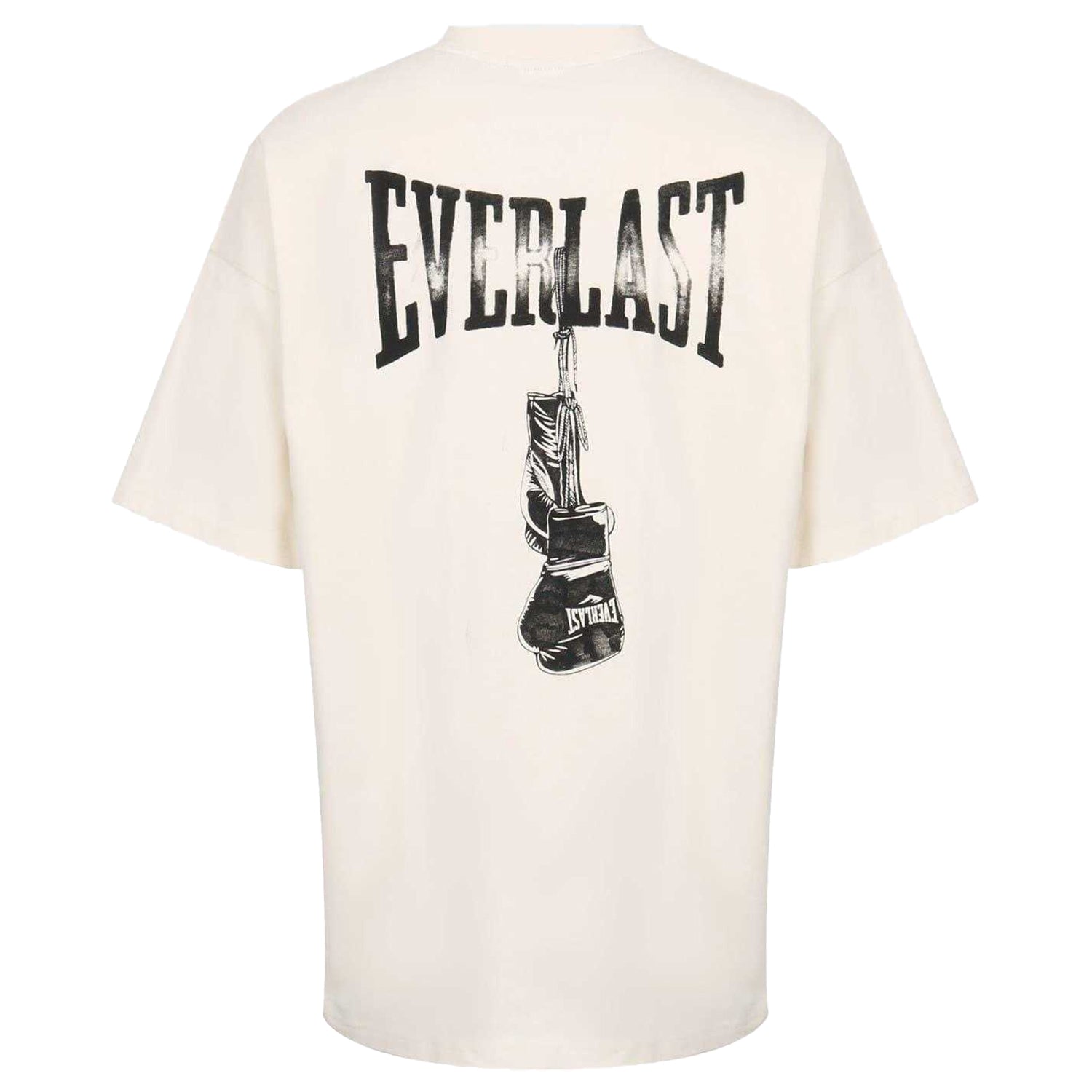 White - Back - Everlast Mens Boxing Gloves Cotton Relaxed Fit T-Shirt
