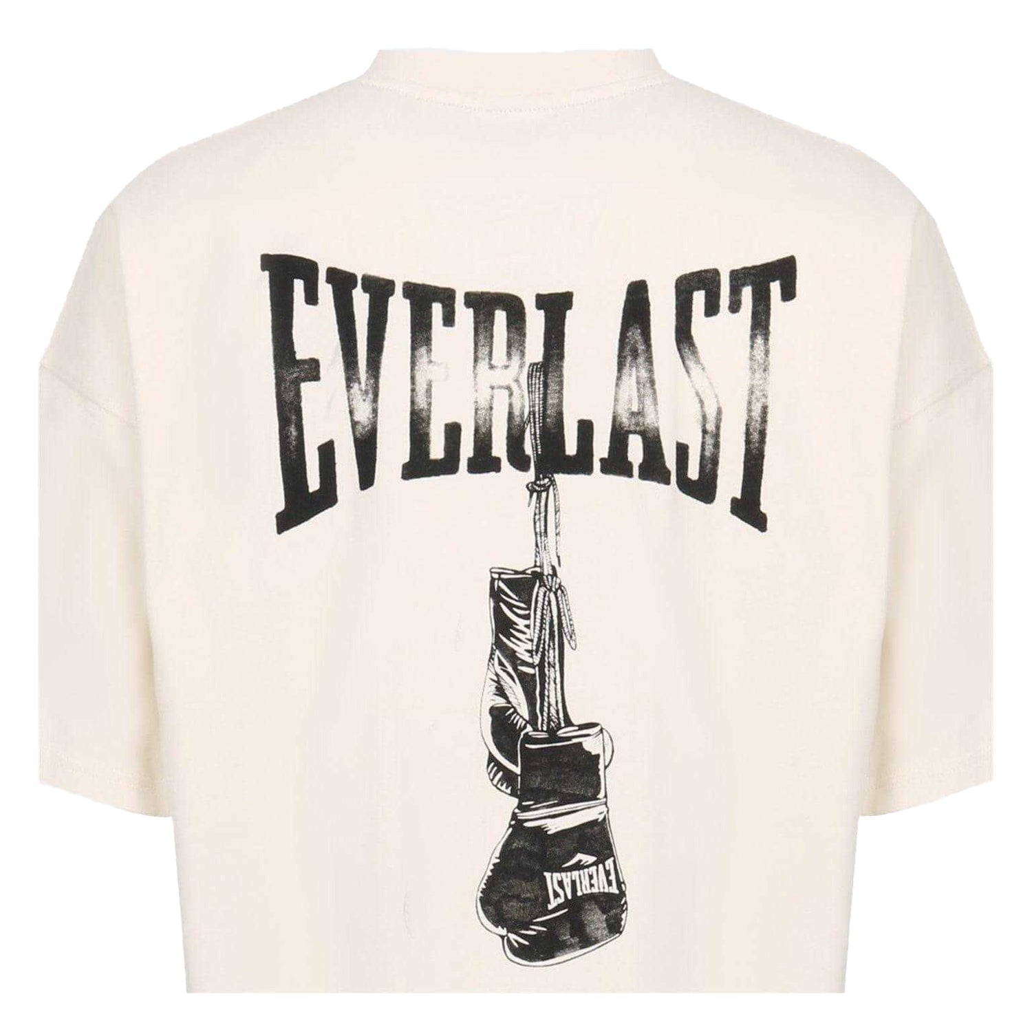White - Side - Everlast Mens Boxing Gloves Cotton Relaxed Fit T-Shirt