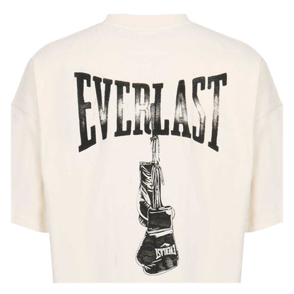 White - Side - Everlast Mens Boxing Gloves Cotton Relaxed Fit T-Shirt