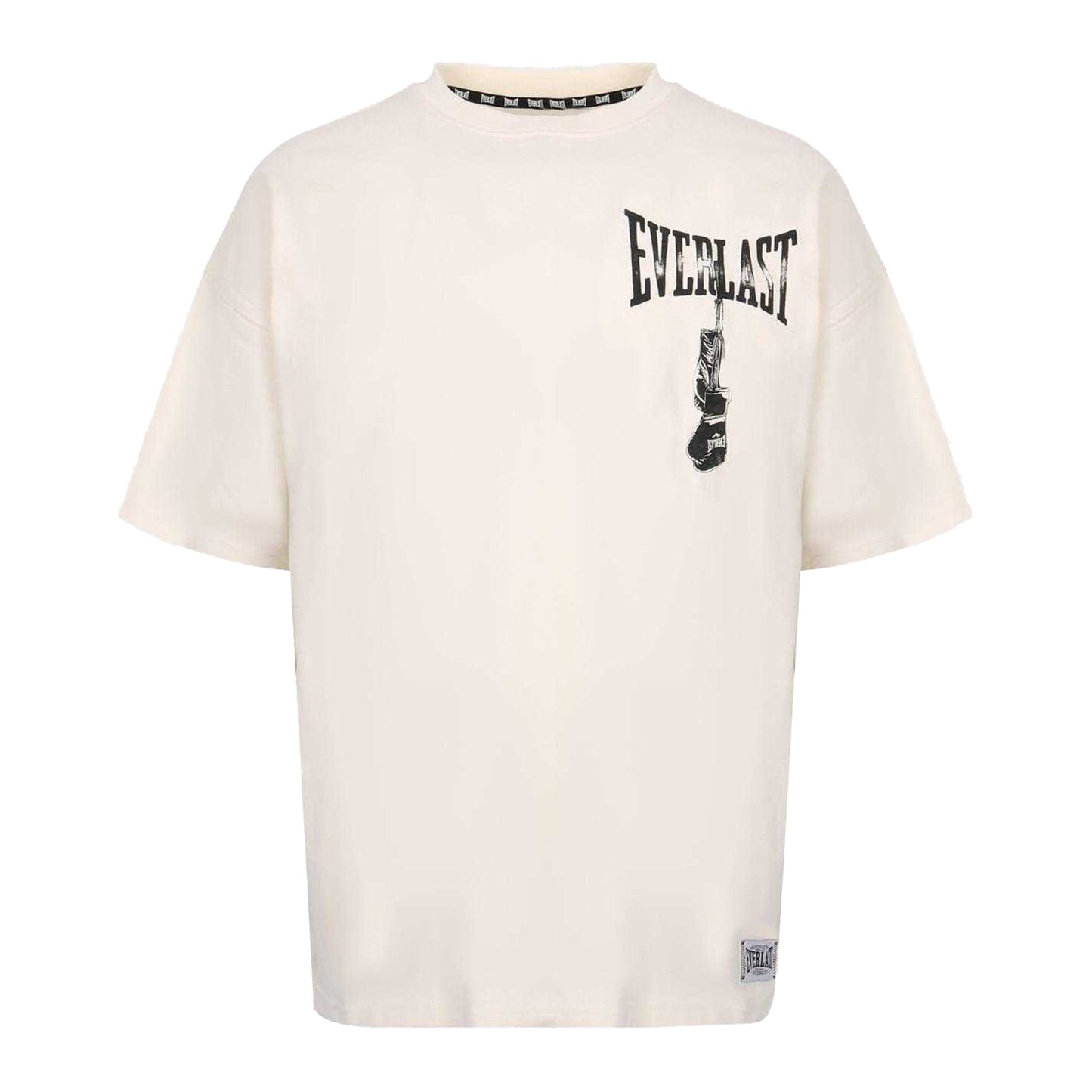 White - Front - Everlast Mens Boxing Gloves Cotton Relaxed Fit T-Shirt