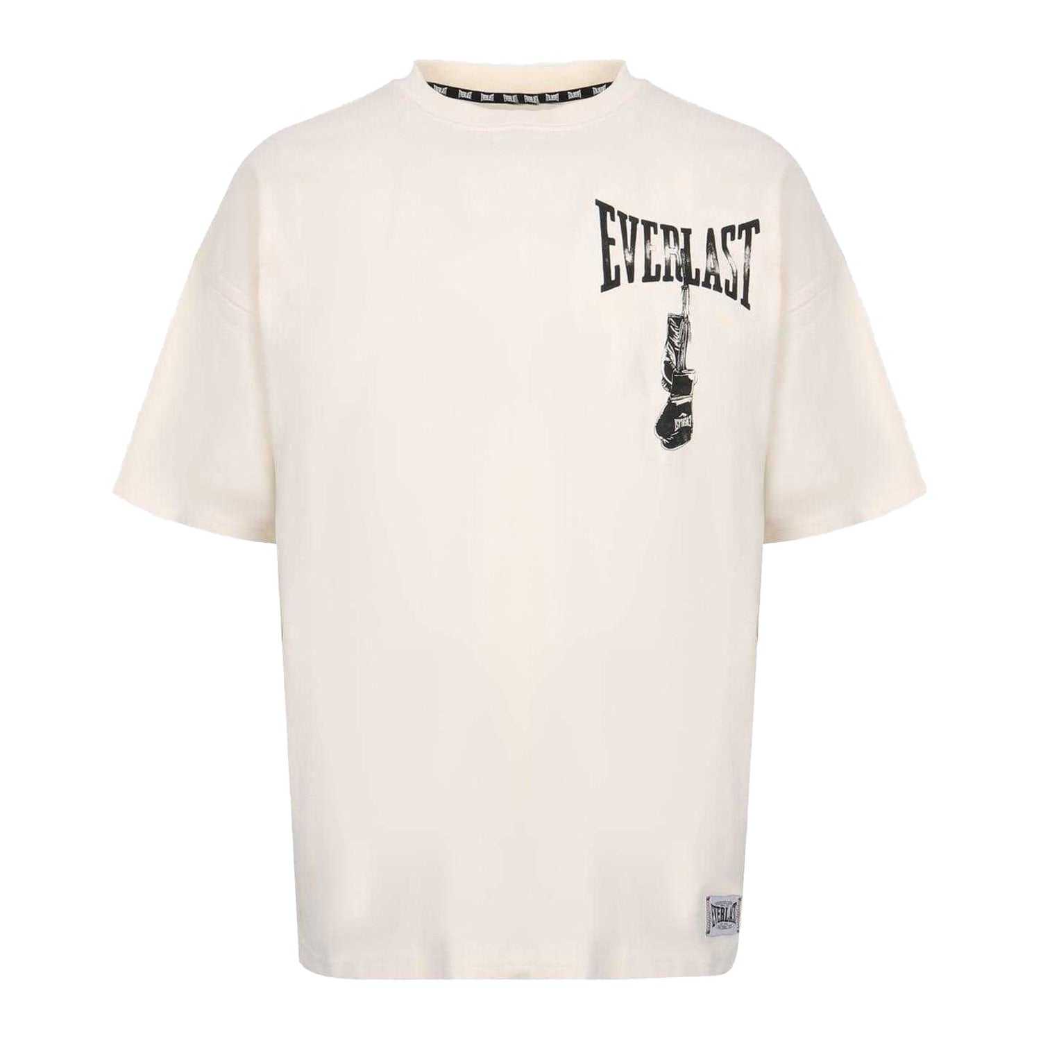 White - Front - Everlast Mens Boxing Gloves Cotton Relaxed Fit T-Shirt