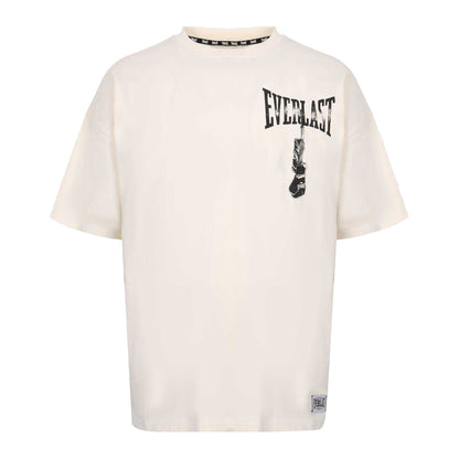 White - Front - Everlast Mens Boxing Gloves Cotton Relaxed Fit T-Shirt