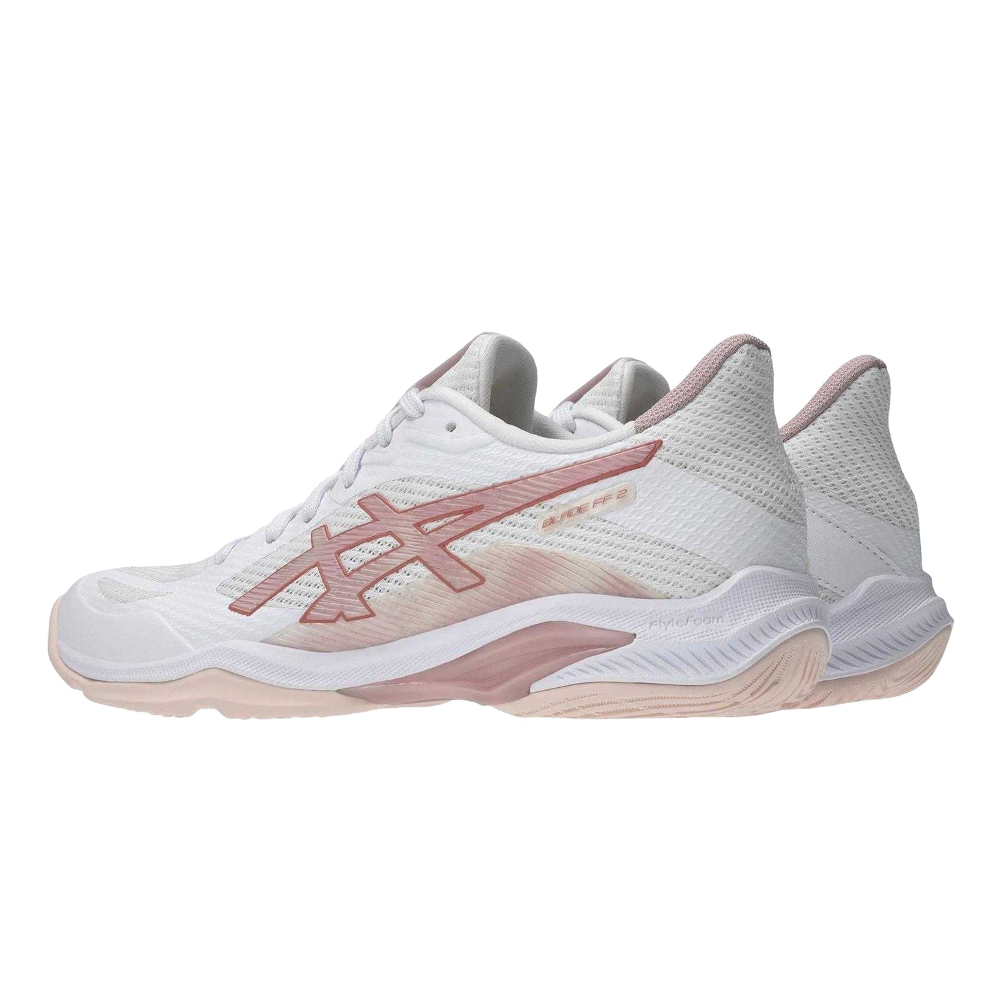 White - Back - Asics Womens-Ladies Blade Ff 2 Netball Shoes