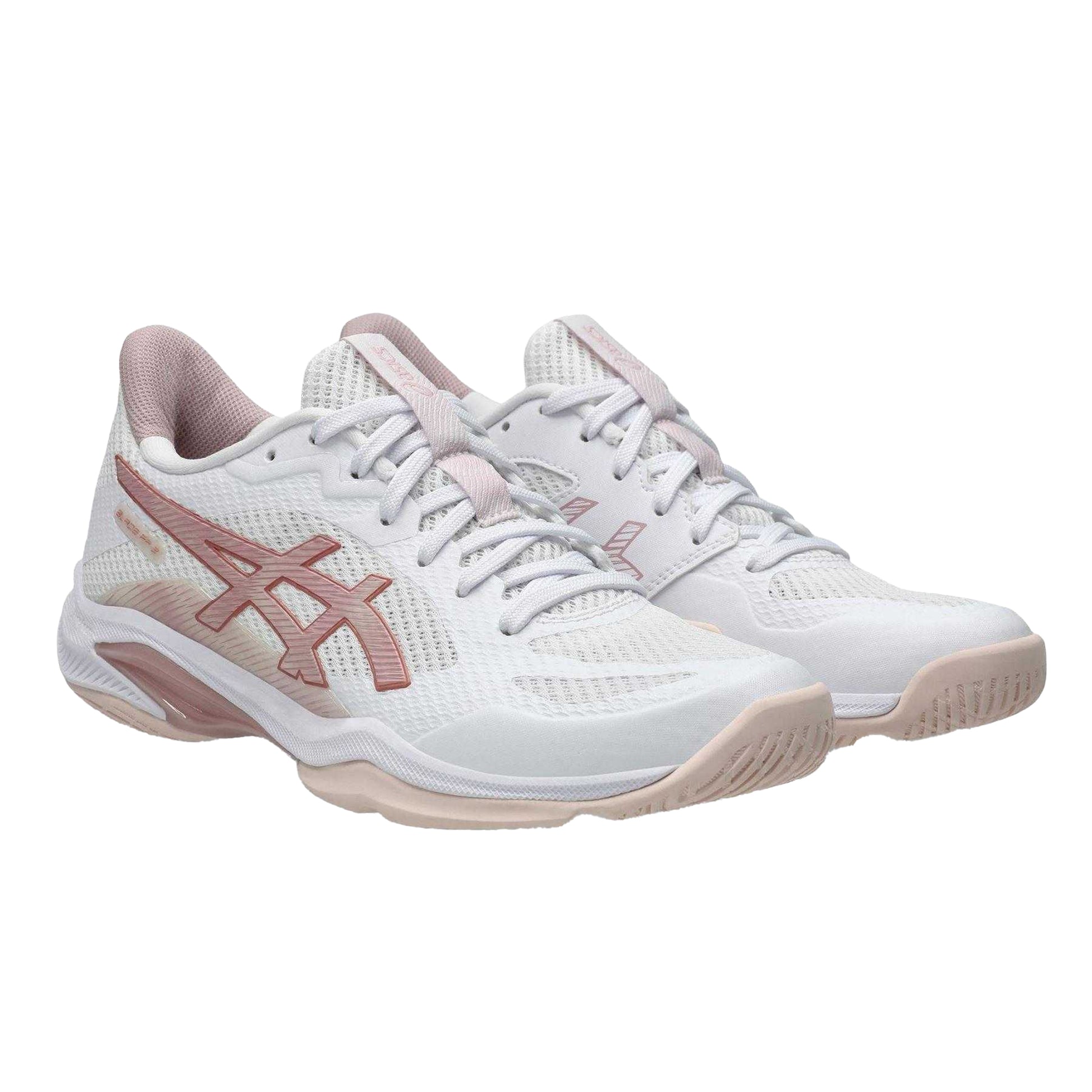 White - Pack Shot - Asics Womens-Ladies Blade Ff 2 Netball Shoes