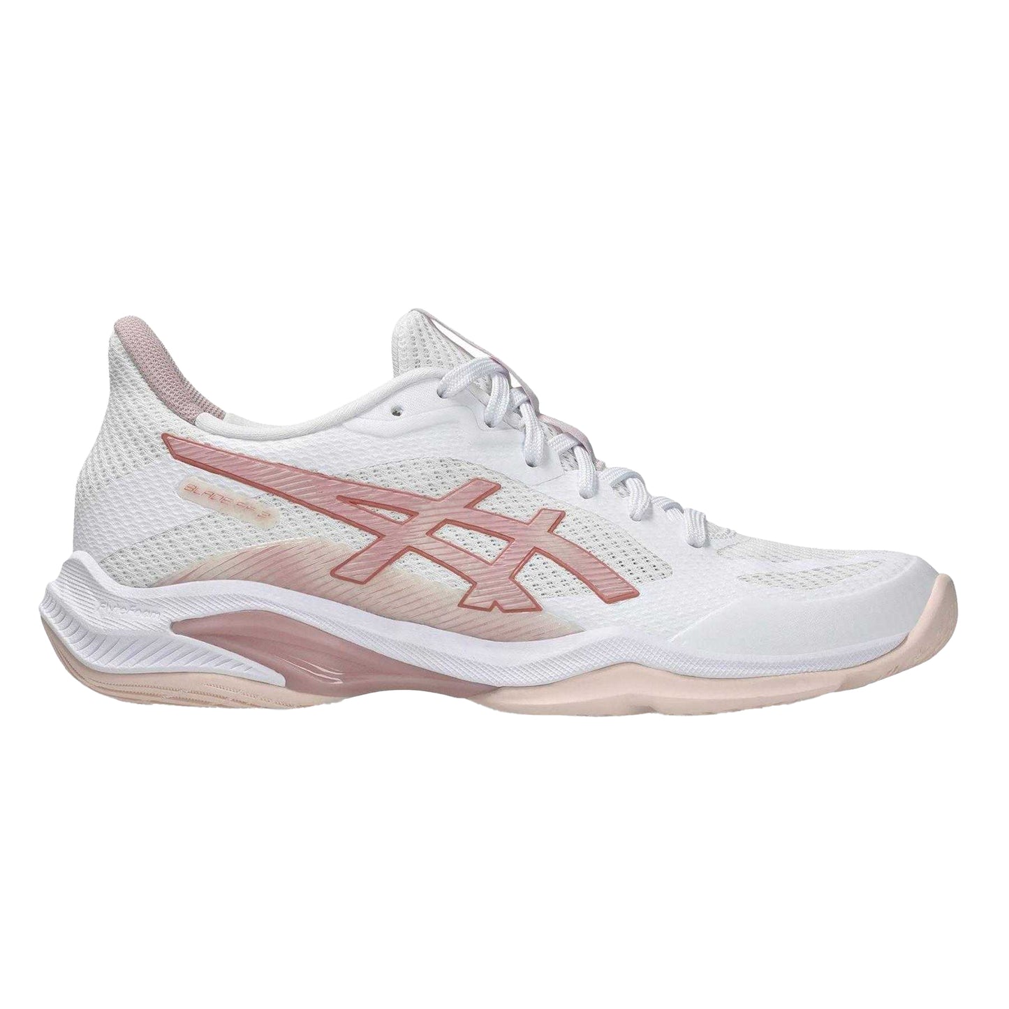 White - Front - Asics Womens-Ladies Blade Ff 2 Netball Shoes