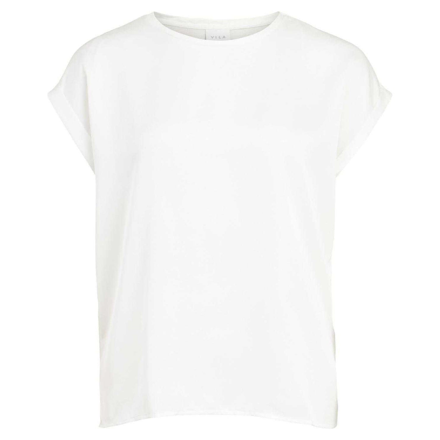 Snow White - Front - Vila Womens-Ladies Ellette Lightweight Regular Top