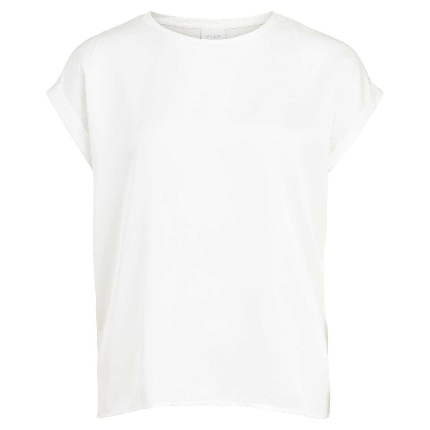 Snow White - Front - Vila Womens-Ladies Ellette Lightweight Regular Top