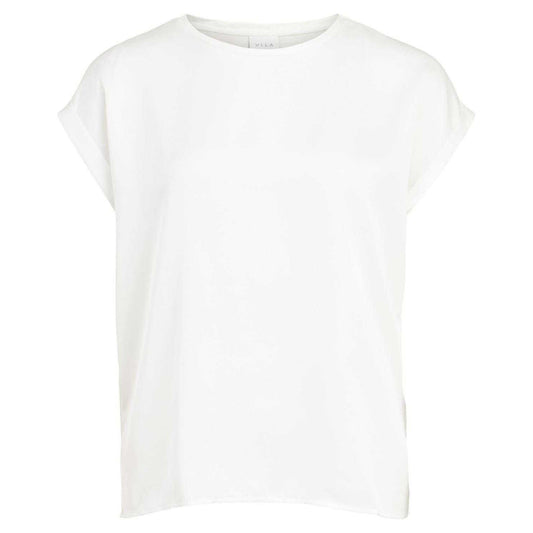 Snow White - Front - Vila Womens-Ladies Ellette Lightweight Regular Top