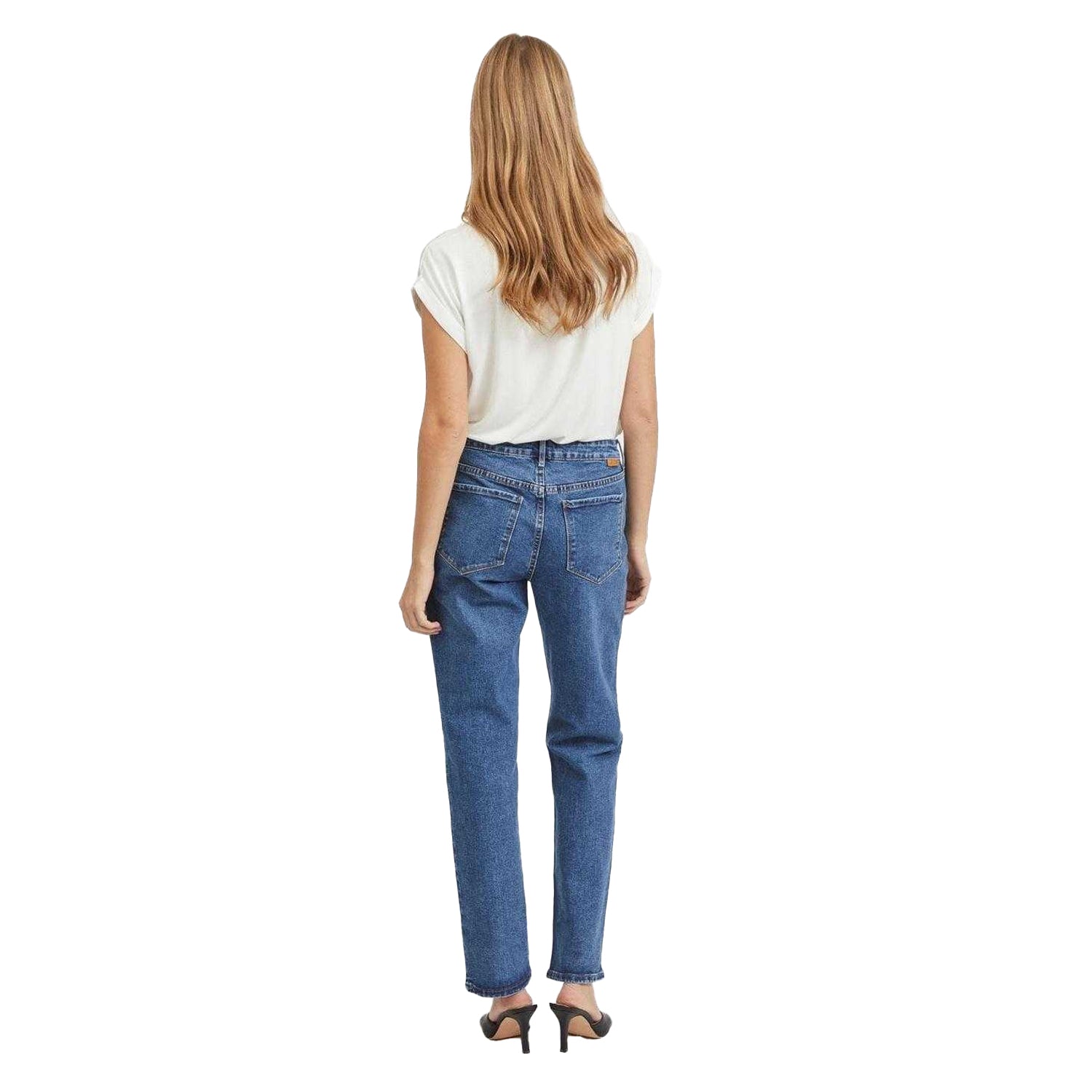 Snow White - Back - Vila Womens-Ladies Ellette Lightweight Regular Top