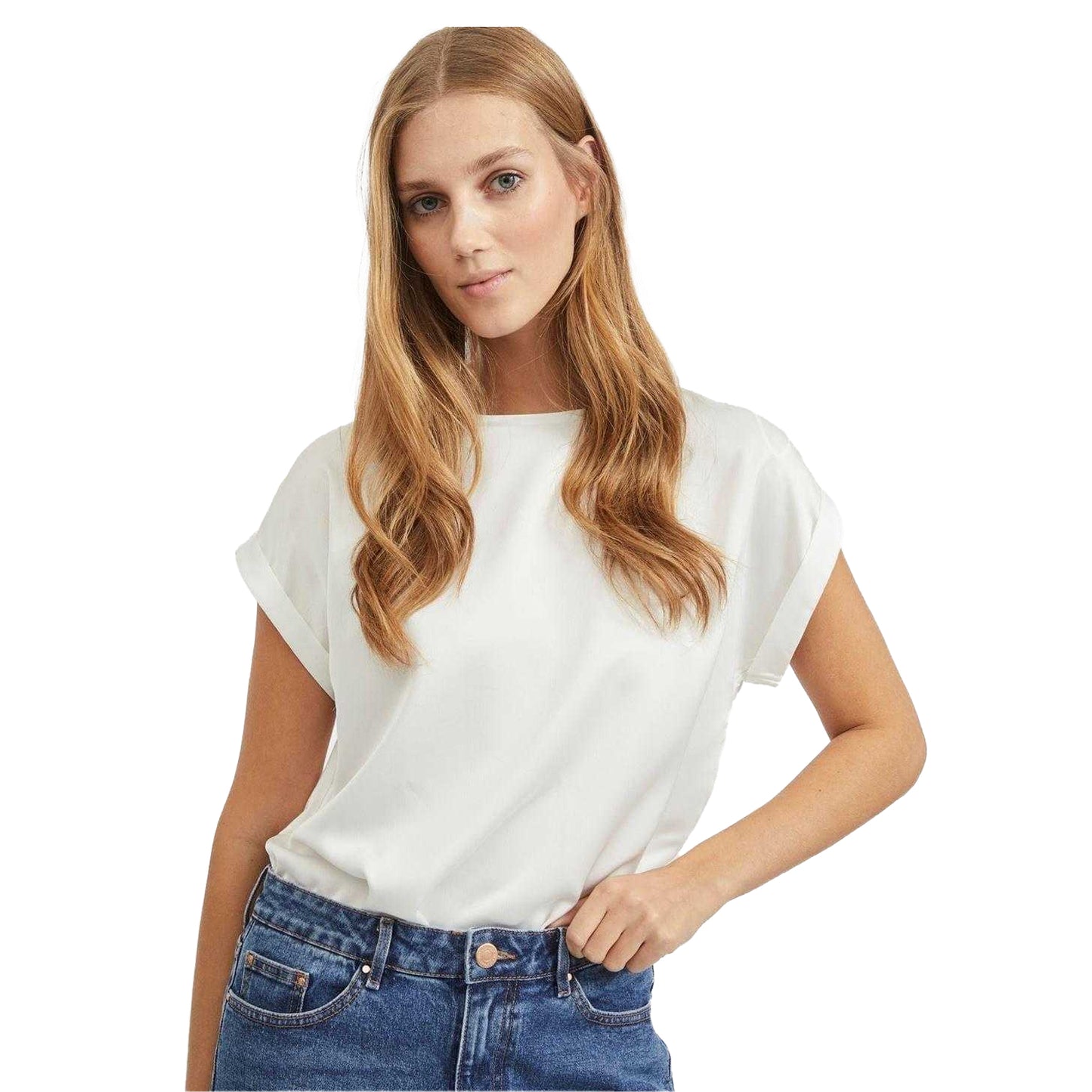 Snow White - Side - Vila Womens-Ladies Ellette Lightweight Regular Top
