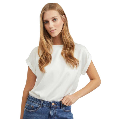 Snow White - Side - Vila Womens-Ladies Ellette Lightweight Regular Top