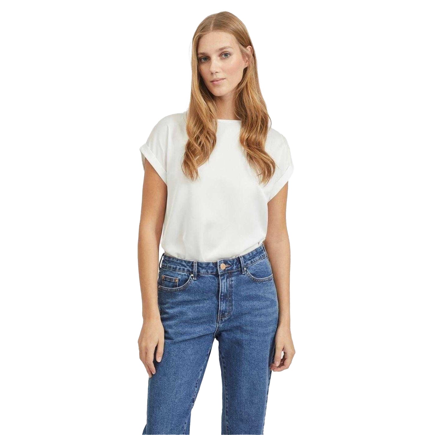 Snow White - Lifestyle - Vila Womens-Ladies Ellette Lightweight Regular Top