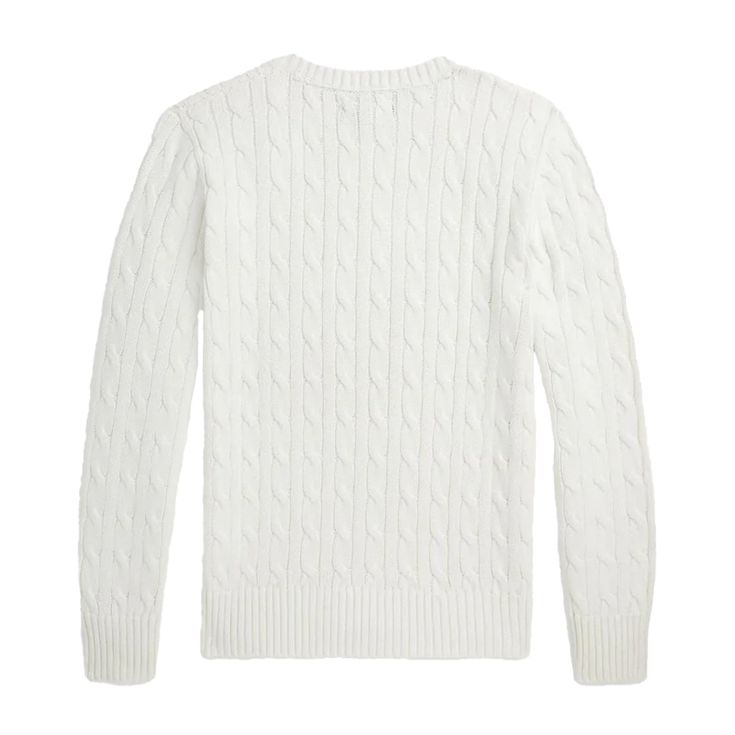 White - Back - Ralph Lauren Childrens-Kids Cable Knit Regular Long-Sleeved Jumper