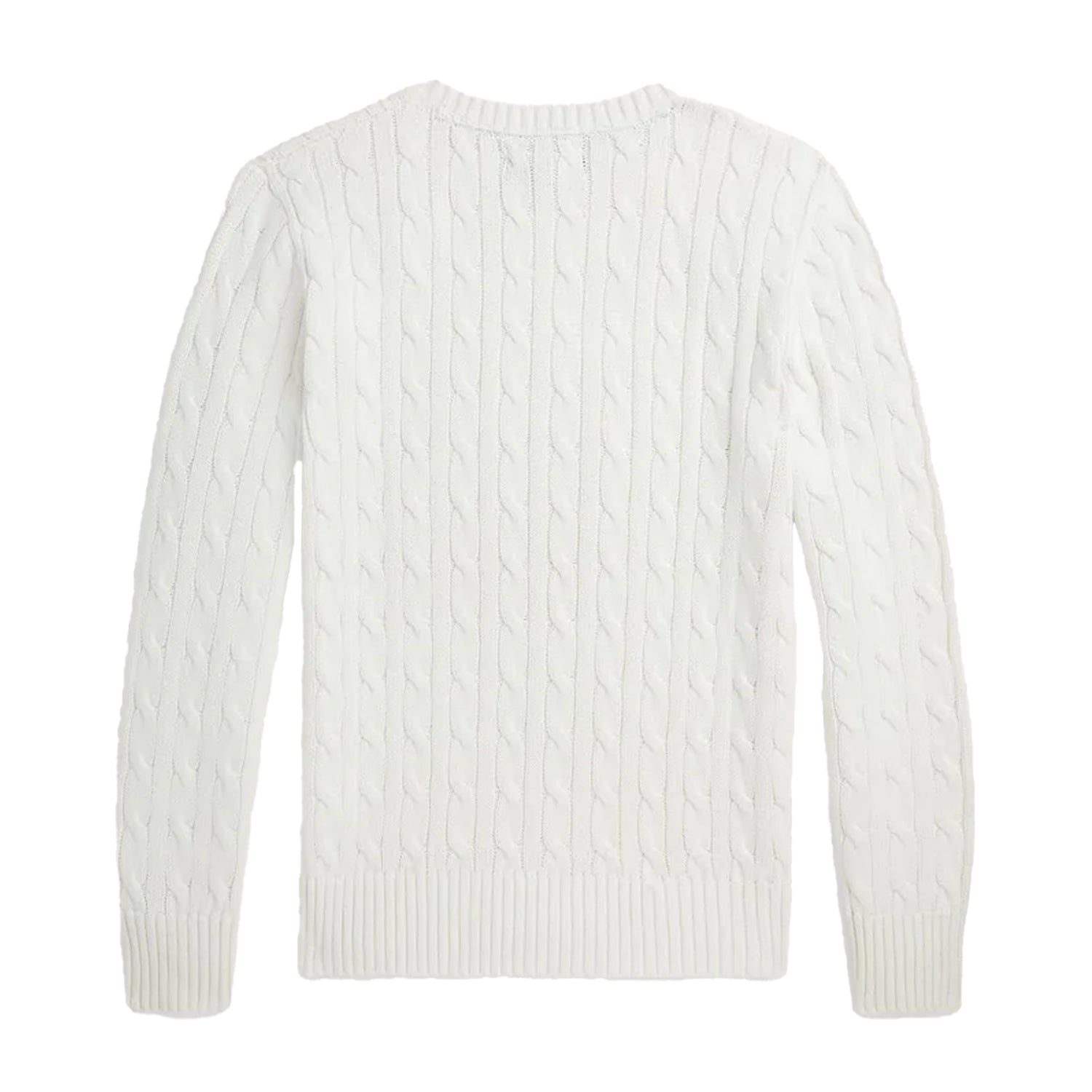 White - Back - Ralph Lauren Childrens-Kids Cable Knit Regular Long-Sleeved Jumper