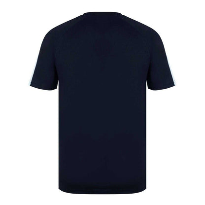 Black - Back - Lonsdale Mens Striped Logo Regular Raglan T-Shirt