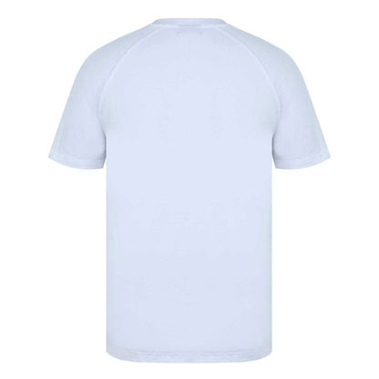 White - Back - Lonsdale Mens Striped Logo Regular Raglan T-Shirt