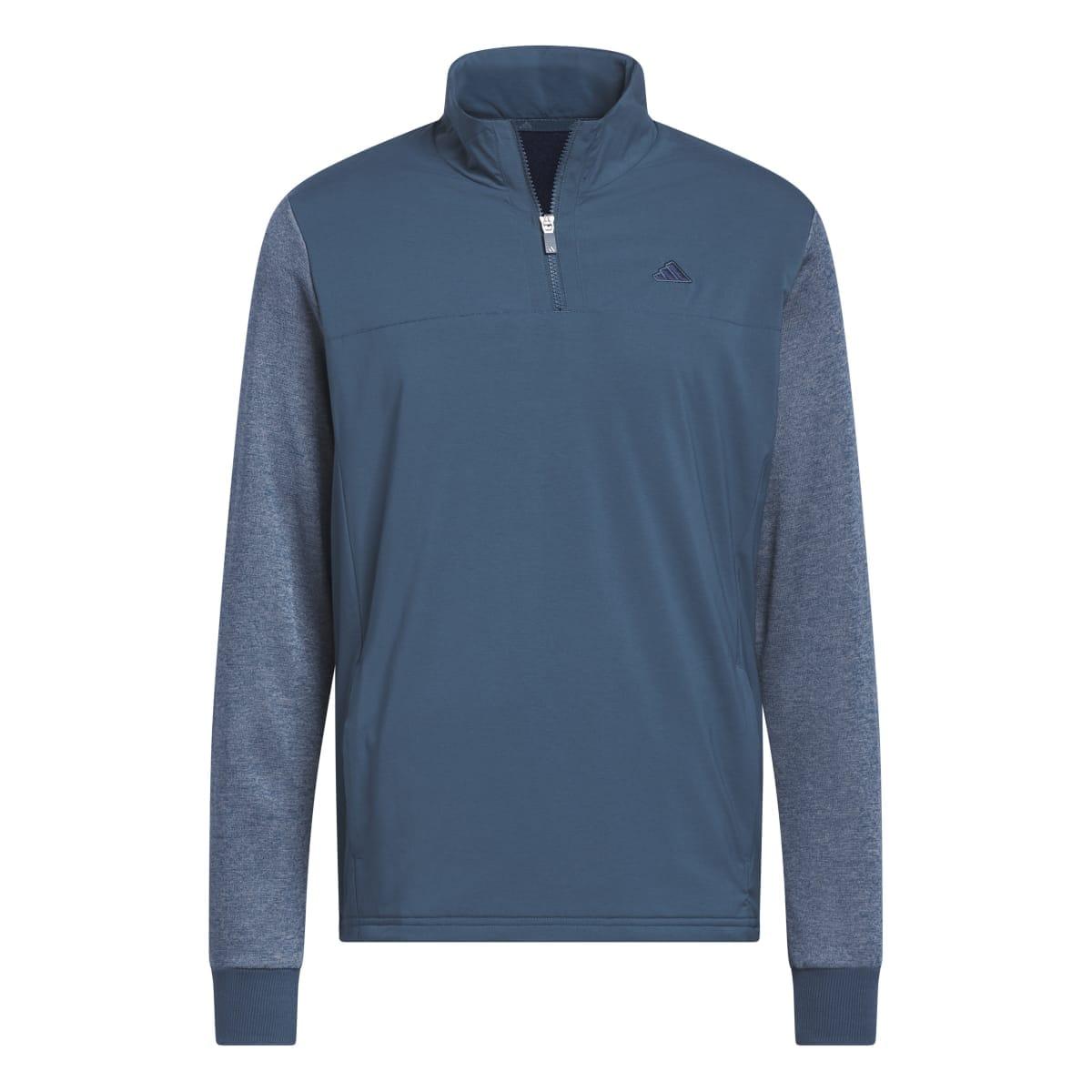 Blue - Front - Adidas Mens Go-To Quarter Zip Jacket