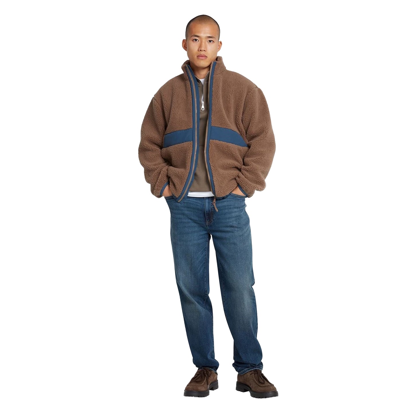Grey - Side - Farah Mens Elias Full Zip Regular Sweatshirt