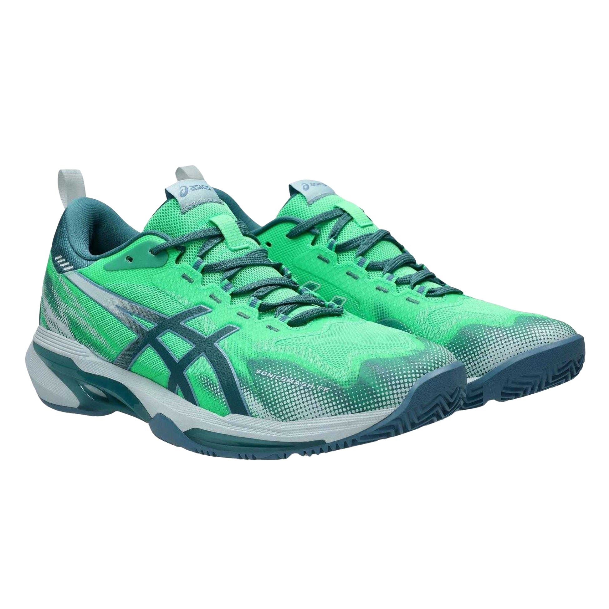 Green - Pack Shot - Asics Mens Sonicsmash FF Lace Up Court Trainers