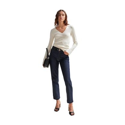 Blue - Side - Boss Womens-Ladies ADA HR Slim Jeans