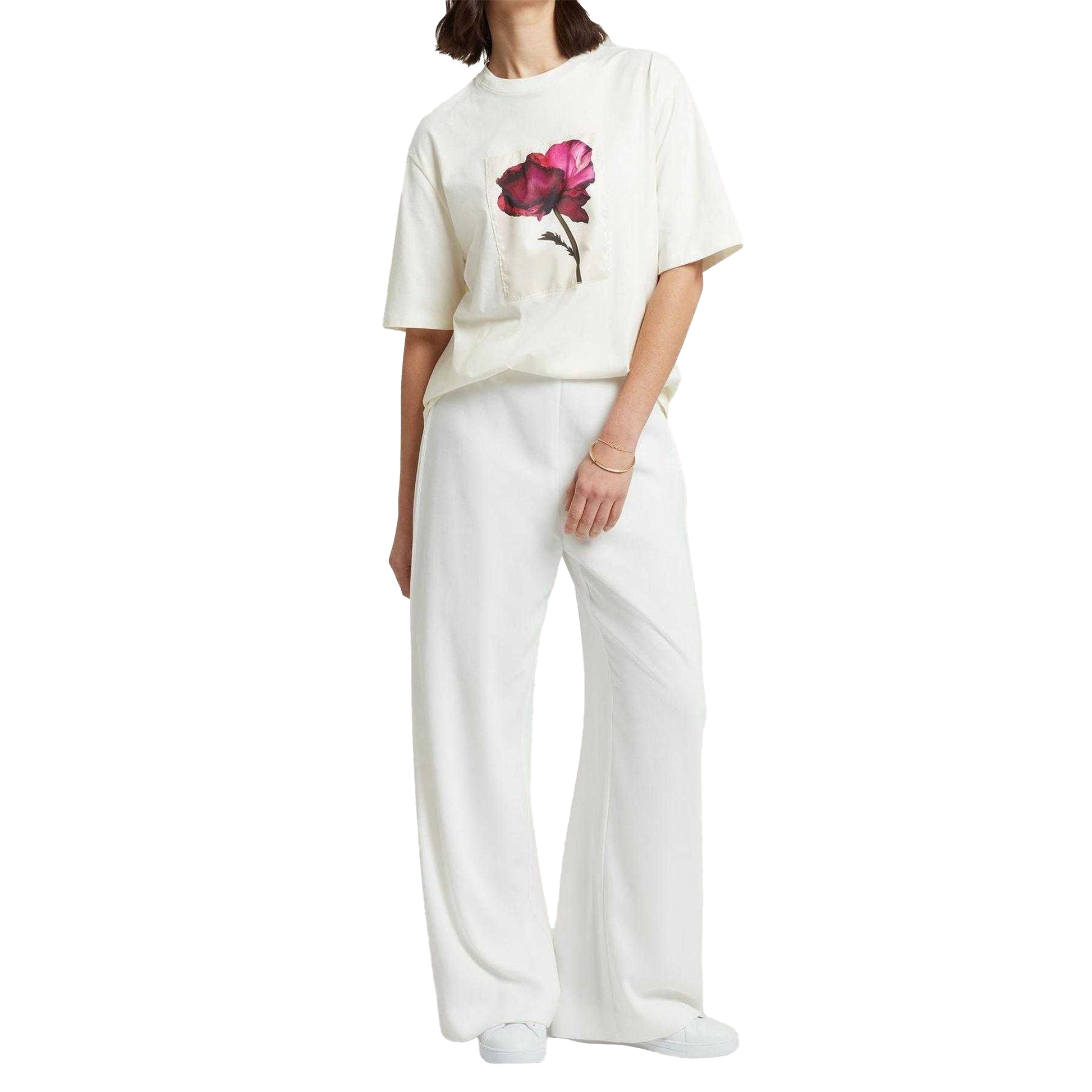 Ivory - Pack Shot - Ted Baker Womens-Ladies Floral Soft Touch Relaxed Fit T-Shirt