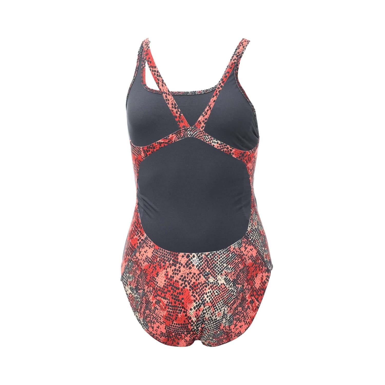 Multicoloured - Back - Adidas Womens-Ladies 3 Stripes One Piece Swimsuit