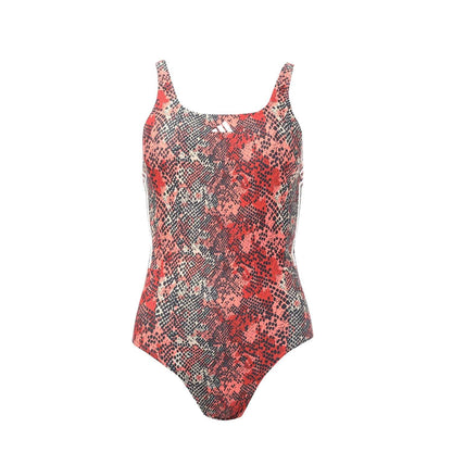 Multicoloured - Front - Adidas Womens-Ladies 3 Stripes One Piece Swimsuit