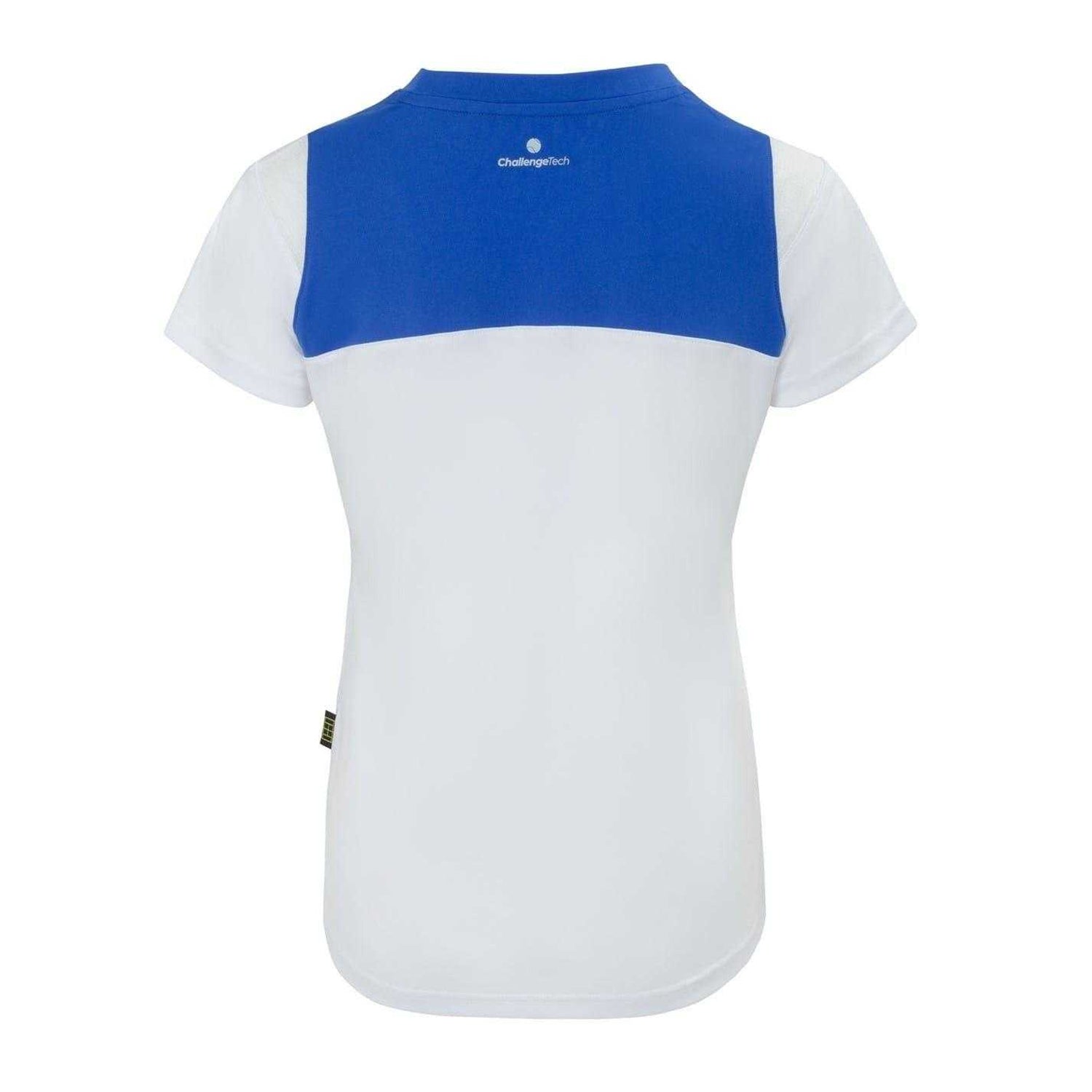 Blue-White - Back - Slazenger Womens-Ladies Colour Block Logo Tennis T-Shirt