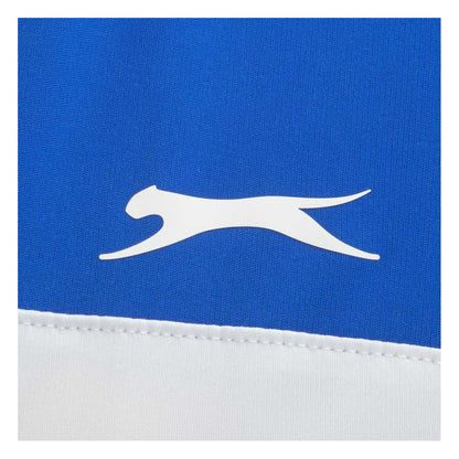 Blue-White - Lifestyle - Slazenger Womens-Ladies Colour Block Logo Tennis T-Shirt