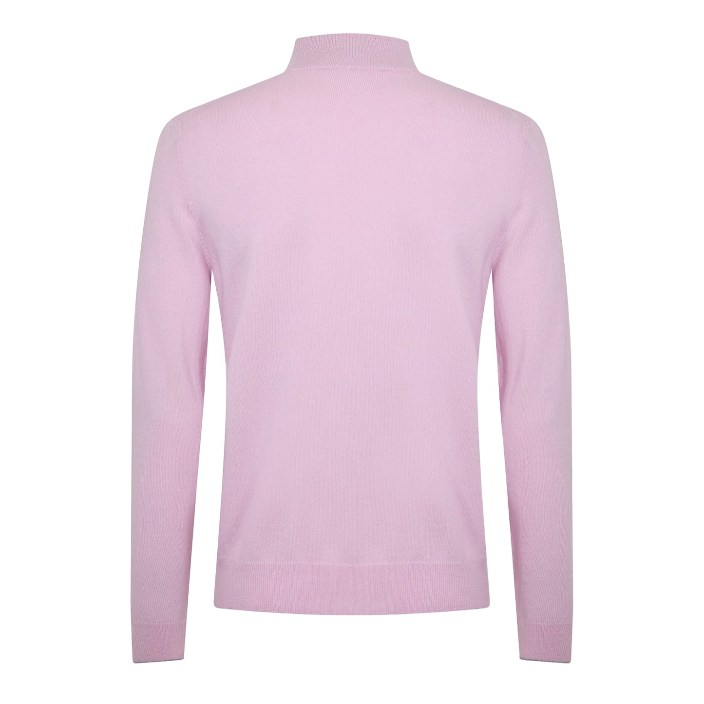 Pink - Back - Callaway Mens Zip Neck Sweater Top