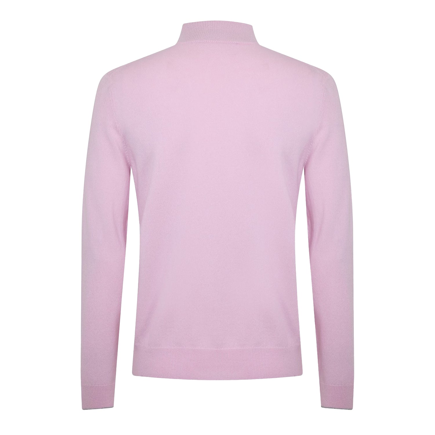 Pink - Back - Callaway Mens Zip Neck Sweater Top