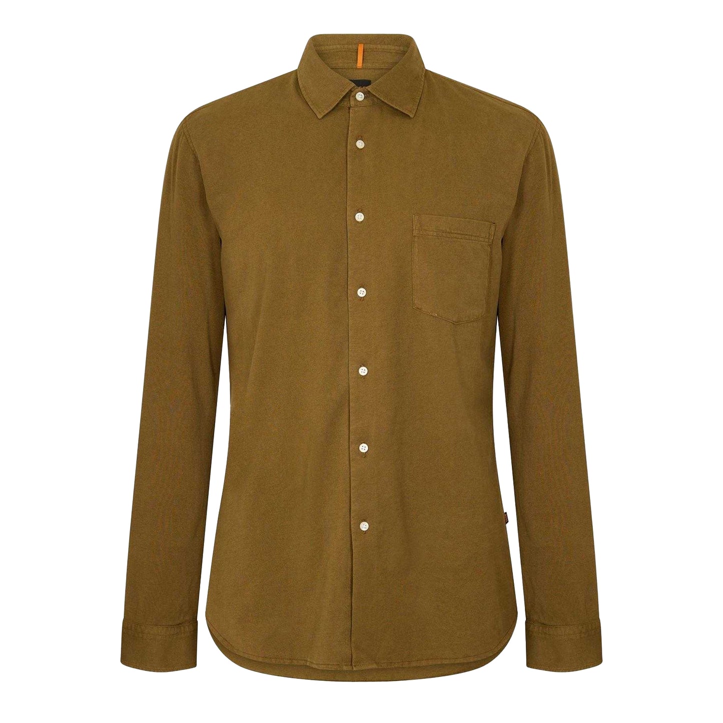 Green - Front - Boss Mens Mysoft Slim Shirt