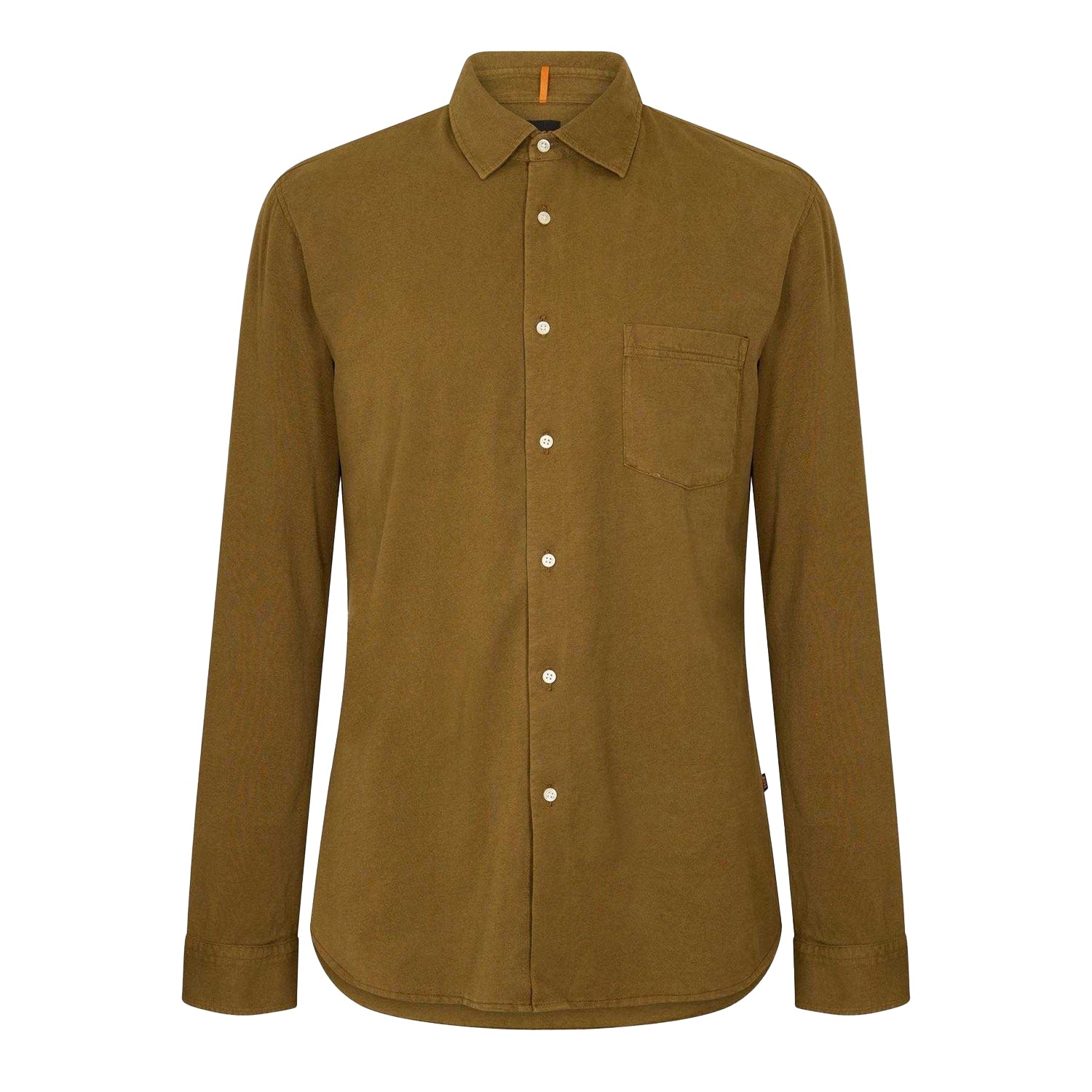 Green - Front - Boss Mens Mysoft Slim Shirt