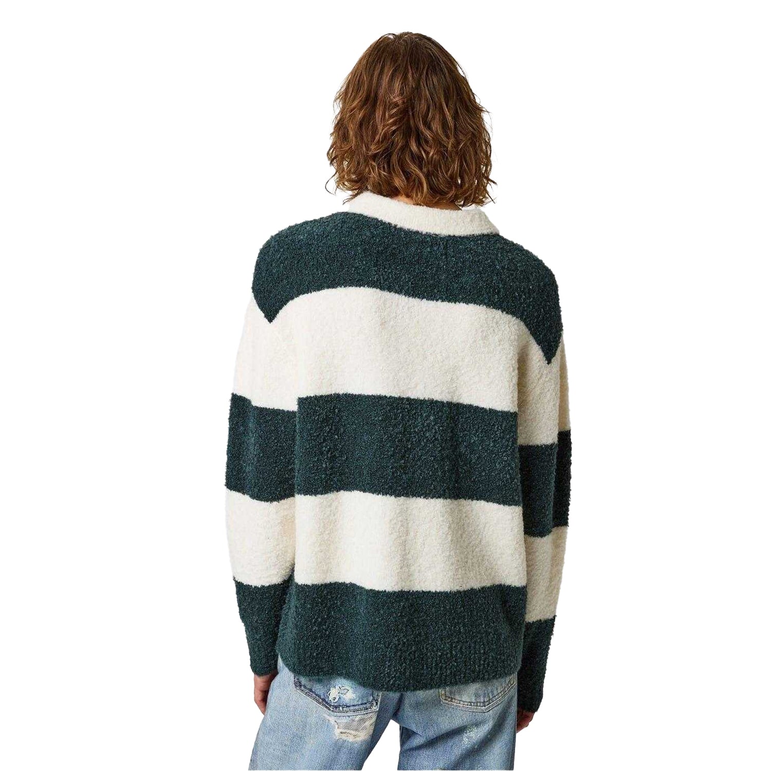 Evergreen - Back - Jack Wills Mens Striped Relaxed Fit Rugby Jumper