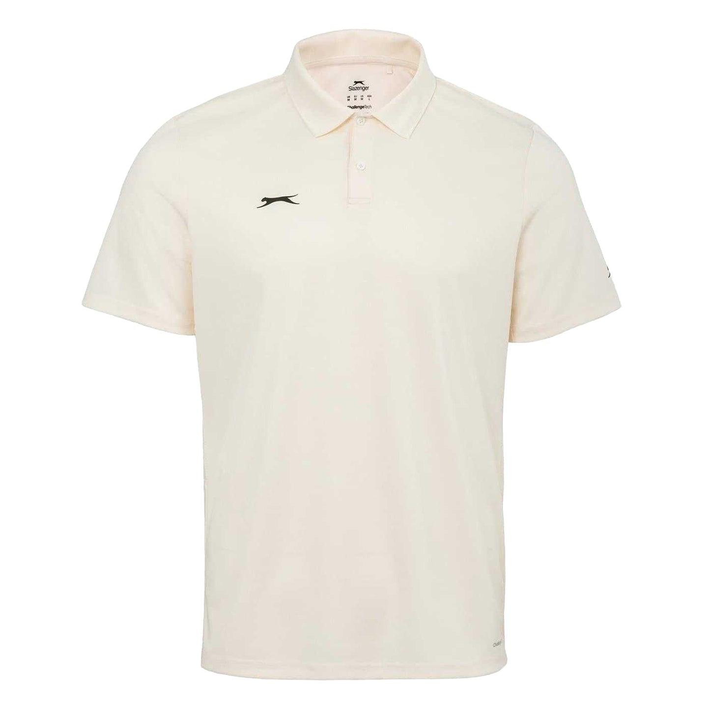 Cream - Front - Slazenger Mens 3-4 Sleeve Cricket Polo Shirt