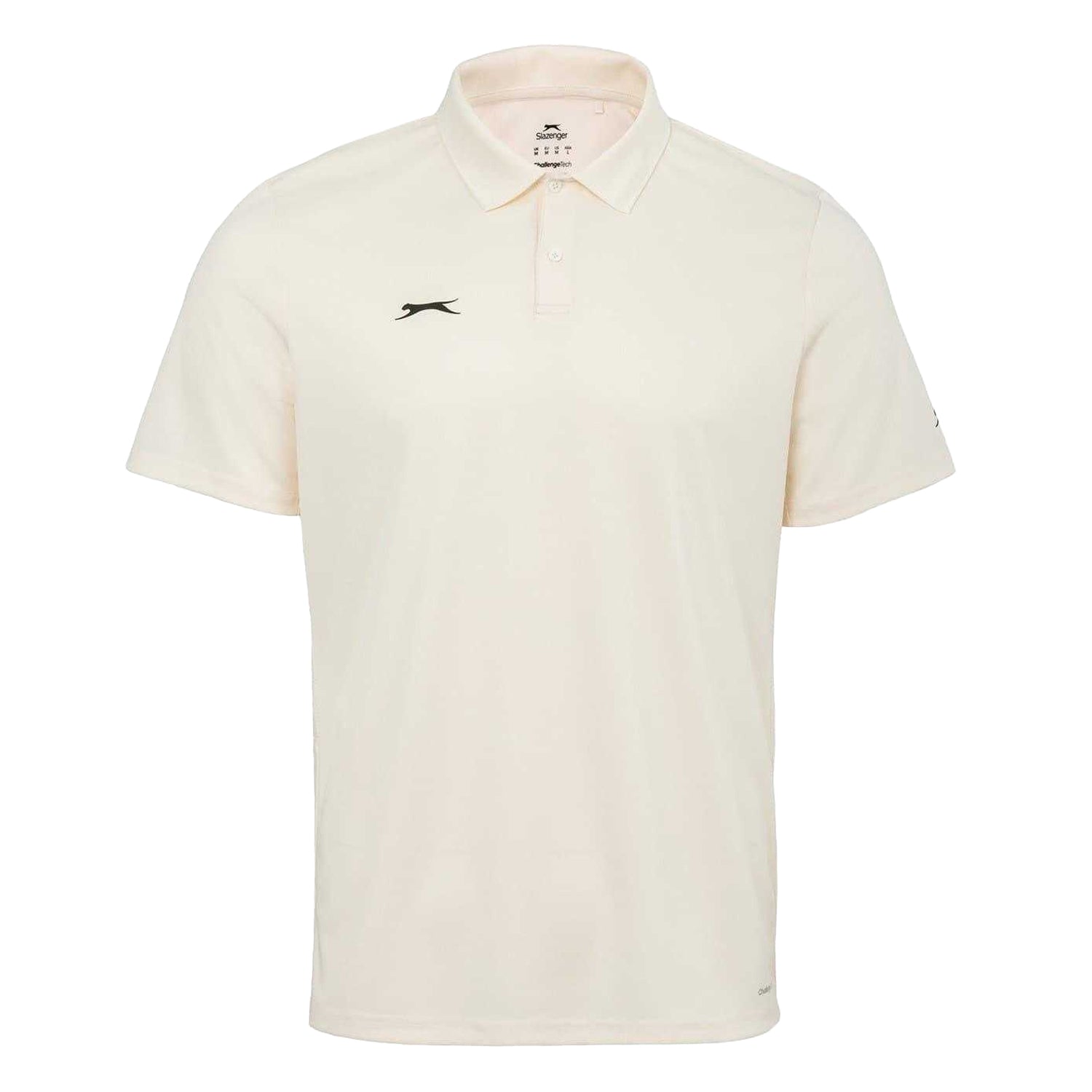 Cream - Front - Slazenger Mens 3-4 Sleeve Cricket Polo Shirt