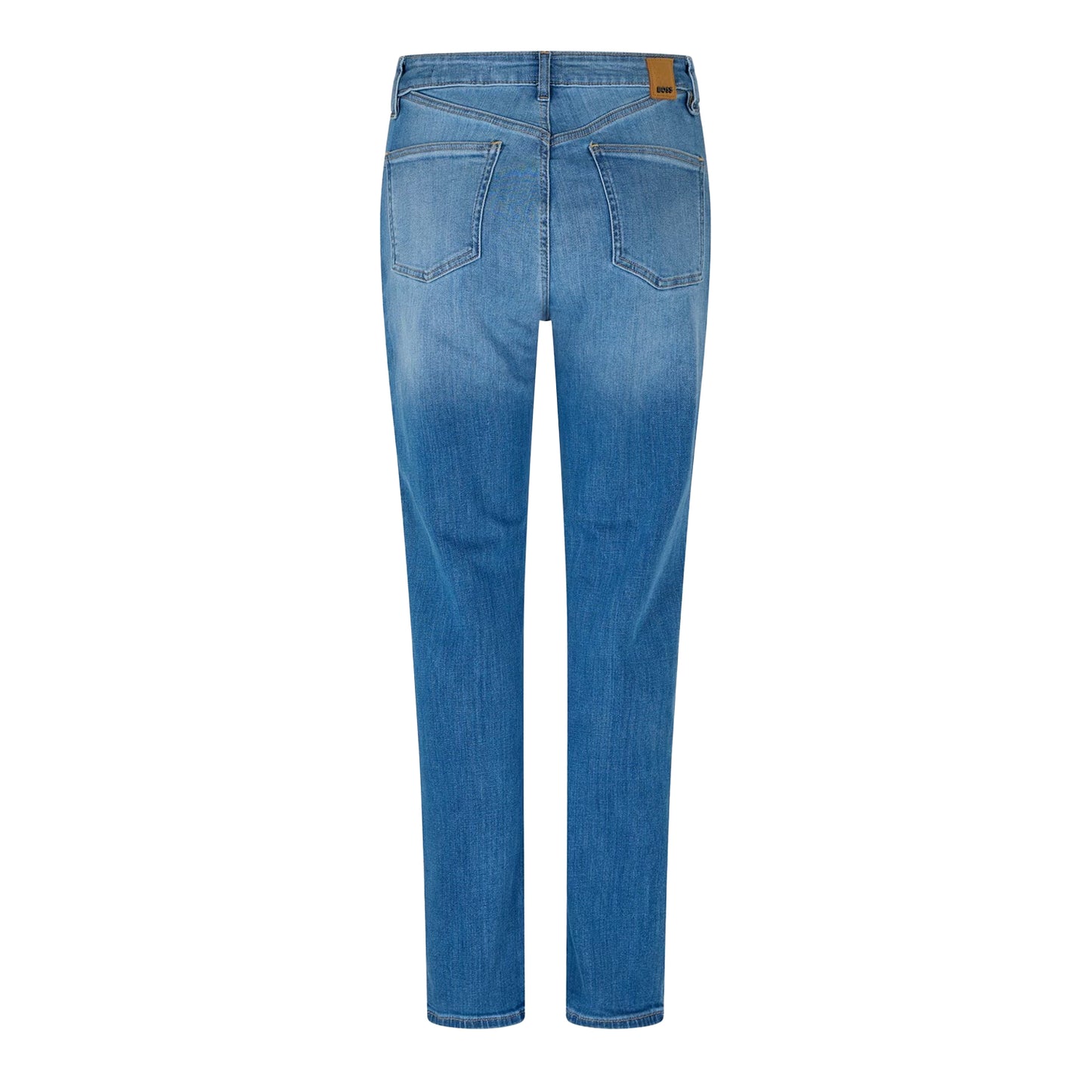 Blue - Back - Boss Mens Denim High Rise Slim Jeans