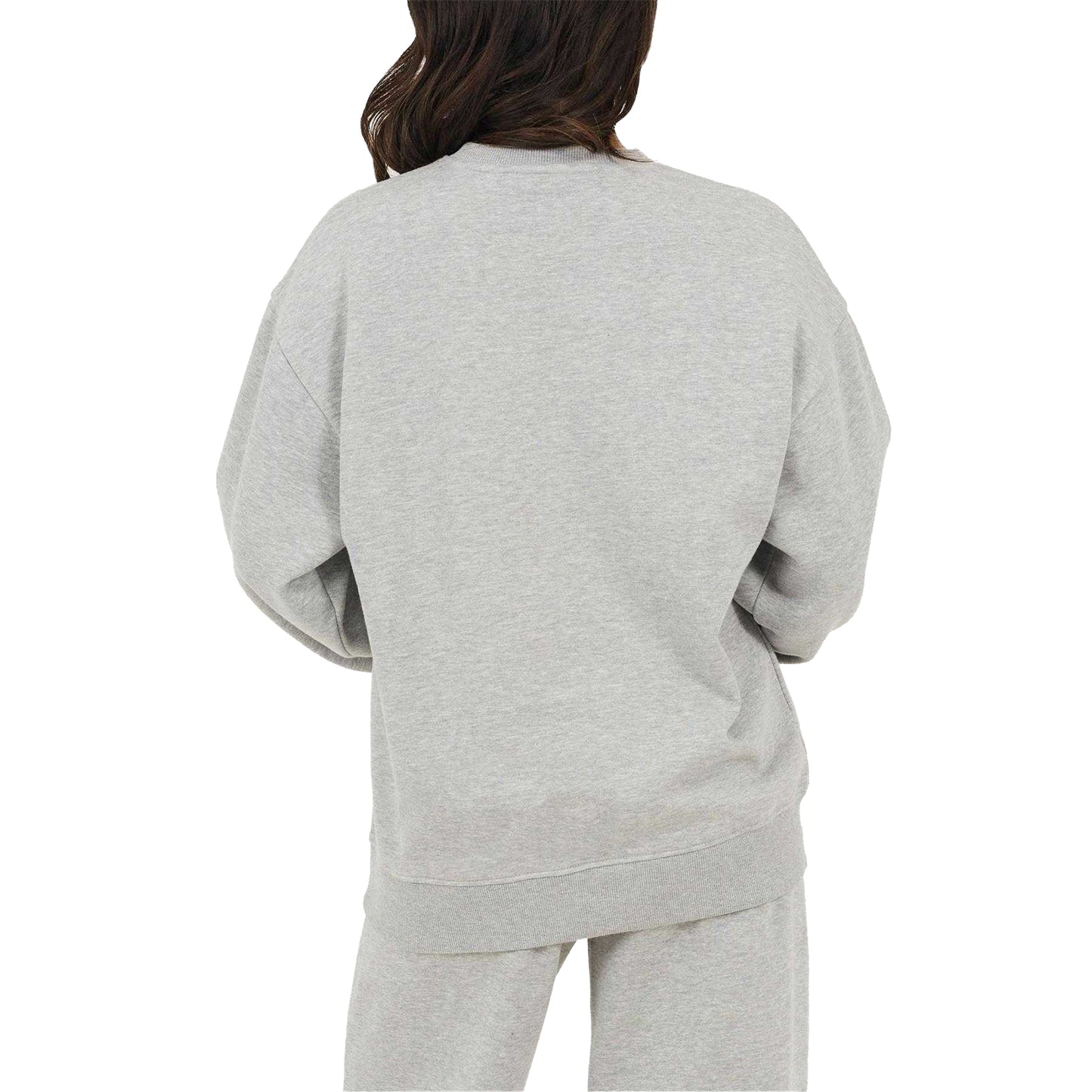 Grey Marl-Red - Back - Brave Soul Womens-Ladies New York Embroidered Sweatshirt