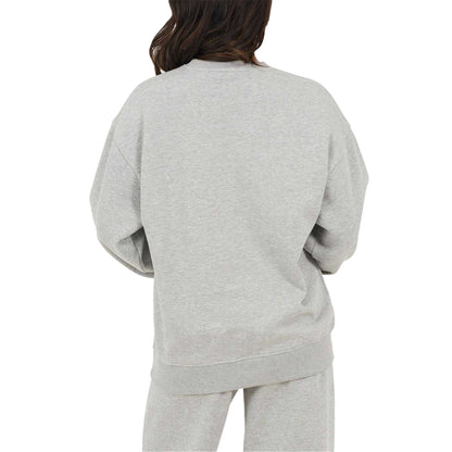 Grey Marl-Red - Back - Brave Soul Womens-Ladies New York Embroidered Sweatshirt