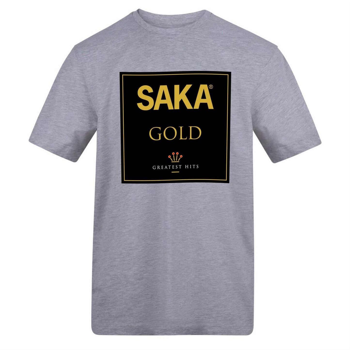 Grey-Gold - Front - AWD Unisex Adult Saka Album Cover Classic Football T-Shirt