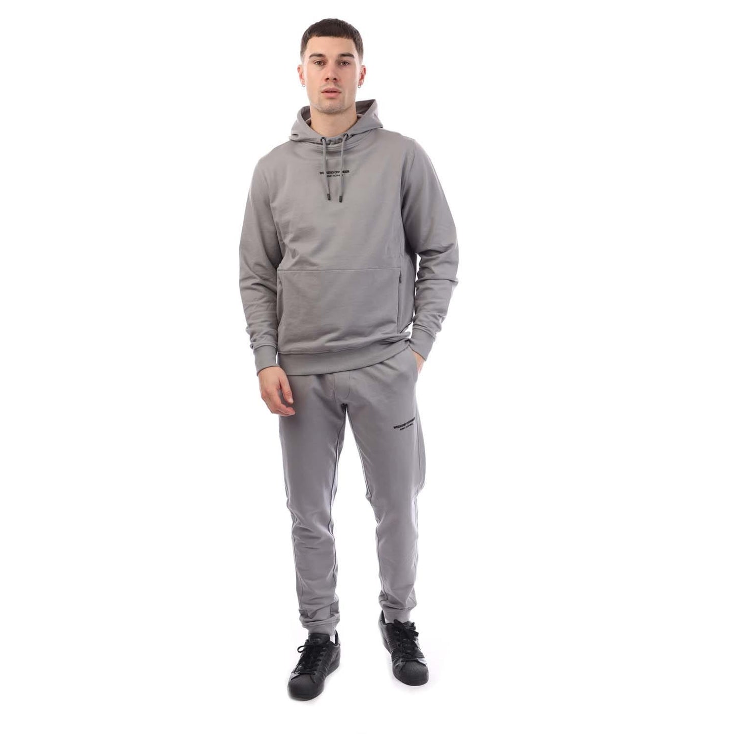 Grey - Front - Weekend Offender Mens Eclipse Tracksuit