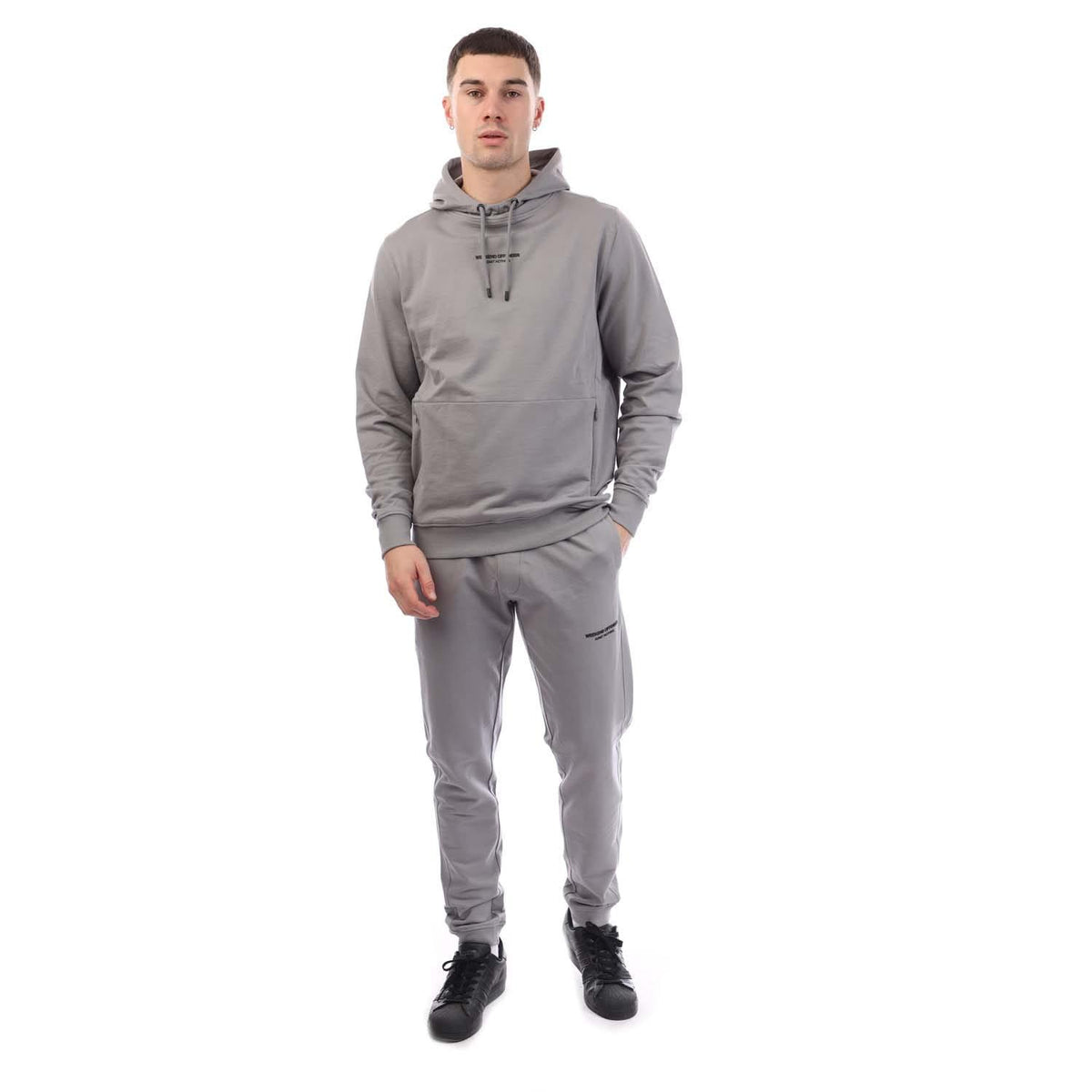 Grey - Front - Weekend Offender Mens Eclipse Tracksuit
